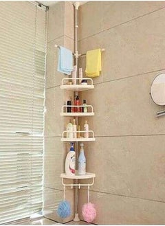 اشتري Wall Mounted Multi Functional Bathroom Storage Rack and Hanger 83x26.6x6.3cm في الامارات