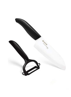 Buy Kyocera Black Ceramic Kitchen Utility Knife and Peeler 2 Piece Gift Set for Chef in UAE