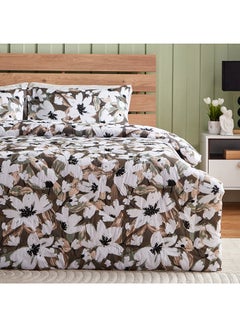 Buy Estonia Aurelia 3-Piece Printed Cotton Super King Comforter Set 240 x 240 cm in UAE
