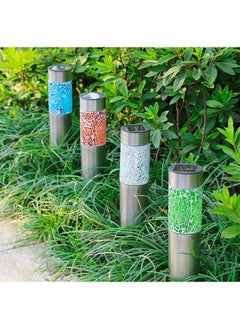 اشتري 4 Pack Solar light Solar Light Led Mosaic Lawn Lamp Outdoor Waterproof Mosaic Lampshade Modern Park Garden Path Landscape Lawn Decorative 4 Colors في الامارات