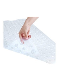 Buy Non Slip Bath Mat Anti Slip Suction Shower Tub Mat Vinyl Material 100 X 40 cm in UAE