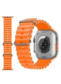 Buy Silicon Replacement Strap For Apple Watch Series 7 And Series 8 (45mm) And Apple Watch Ultra (49mm) - Orange in Egypt