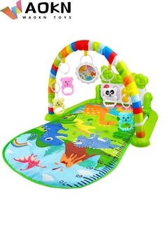 Buy Baby Pedal Piano Toy Infant Music Fitness Rack Children's Playmats Toys For Boys and Girls Dinosaur Pattern in Saudi Arabia