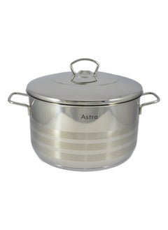 Buy Astra Casserole - 12.3 Liter Capacity -18/10 Cr-Ni Stainless Steel 30X17.5Cm - Silver in UAE