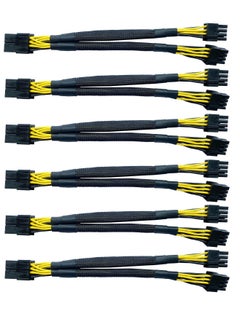اشتري GPU VGA PCI e 8 Pin Female to Dual 8 6 2 Pin Male PCI Express Adapter Braided Sleeved Splitter Power Cable 9 inch 6 Pack في الامارات
