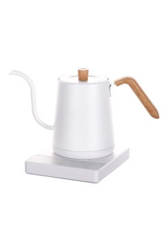 Buy Electric Kettle, 1000W Rapid Heating Electric Boiler with 5 Temperature Control Model,304 Stainless Steel Pour Over Kettle for Coffee and Tea 800ML (White) in Saudi Arabia