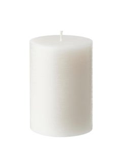 Buy Decorative Candles for Wedding Candles, Home Interior, Restaurants, Meditation Smokeless Cotton Wick (Scented Scandinavian Woods Pillar Candle - White - Burning Time 30 Hour) in UAE