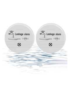 اشتري 2 Pack Wireless Water Detectors, 90 dB Alarm Sensor, Sensitive Leak and Drip Alarm, Suitable for Home Kitchen, Toilet, Floor, Battery Powered, Work Alone, Water Leak Sensor, Flood Alarm for Basement في السعودية