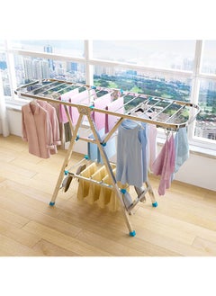 Buy Three-layer Foldable Multi-purpose Clothes Drying Rack Laundry Rack in Saudi Arabia