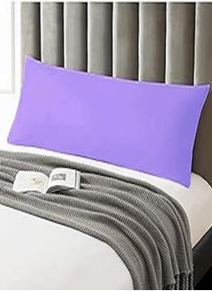 اشتري Plain Cotton Pillow Case 45 * 120 cm - Light Mauve في مصر