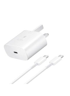 Buy 25W Fast Charger for Samsung Galaxy S23, S22, S22Ultra, S22+, S21, S20, A32, A33, A53, A73, USB C Super Fast Charger Plug with Type C Charging Cable in UAE