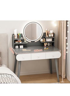 Buy Dressing Table Makeup Mirror With Lights And 3 Drawers in UAE