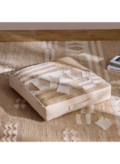 Buy Mosaic Jute Floor Cushion 50 x 10 x 50 cm in Saudi Arabia