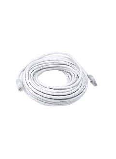 Buy CAT6 network cable, 10 meters long white with high quality with a high data transfer speed in Saudi Arabia