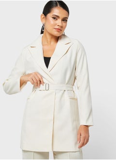 Buy Longline Blazer With Waist Tie in Saudi Arabia