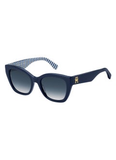 Buy Women's Uv Protection Rectangular Shape Acetate Sunglasses Th 1980/S Blue 44 - Lens Size: 43.6 Mm - Blue Pttr in Saudi Arabia