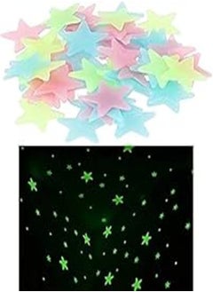 Buy 100pcs Luminous blue star wall stickers for livingroom glow in the dark festival home decoration + 100 Pcs Home Wall Glow In The Dark Stars Stickers Kids Bedroom Nursery Room Decoration in Egypt