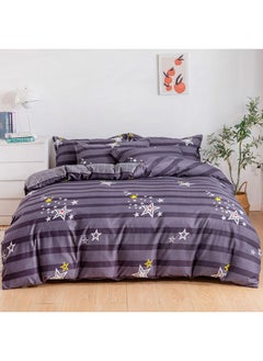 اشتري 6 Piece Double Size Duvet Cover Set Microfiber Comet 1 Duvet Cover 200X230 Cm 1 Flat Sheet 220X280 Cm 4 Pillow Cover 48X74 Cm Multicolour في الامارات