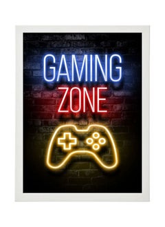 اشتري Gaming Zone Neon Wall Art Poster Frame في مصر