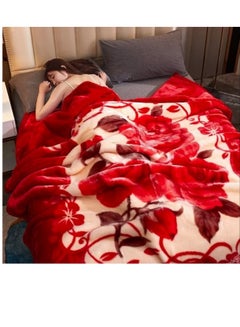 Buy Soft and warm heavy winter blanket, two-sided bed blanket, size 240 cm by 220 cm and weight 6 kg, super soft double-layer blanket made of high-quality materials, made in Korea in Saudi Arabia