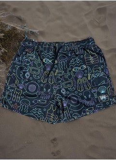 Buy Neon Nautical Printed Polyester Waterproof Swimming Wear. in Egypt