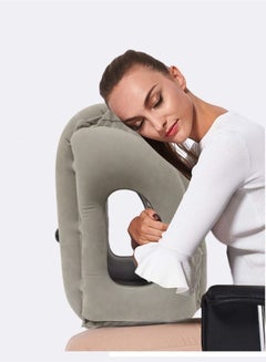 Buy Inflatable Travel Pillow Airplane Neck Pillow Comfortably Supports Head and Chin for Airplanes Trains Cars and Office Napping in Saudi Arabia