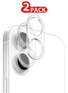 Buy 2-Pack iPhone 16 Camera Lens Protector – Ultra HD Tempered Glass, 9H Hardness, Anti-Scratch, Case Friendly, Easy Installation Clear Lens Cover in UAE