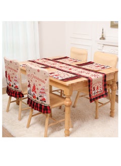 Buy Christmas home decoration set 1*tablecloth 4*placemat 4*chair cover in UAE