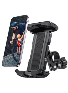 اشتري SYOSI Bike Phone Holder Handlebar, Motorcycle Phone Mount, One-Touch Locking Bike Phone Holder Handlebar, Compatible with iPhone Samsung Google and All 4.7''-6.8'' Phones في السعودية