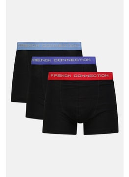 اشتري Men 3 Pack Brand Logo Trunks, Black/Red/Purple Combo في السعودية