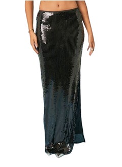 اشتري Sequin Leg-Slit Maxi Skirt في مصر