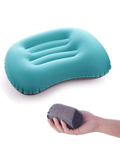 اشتري Ultralight Inflating Camping Pillows, Made from Soft Elastic Polyester, Compressible, Comfortable, Lumbar Support and a Good Night Sleep While Camp, Easily Wash by Hand في السعودية