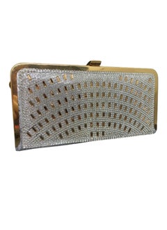 Buy A luxurious women's bracelet bag, gold and silver, decorated with a golden metal arm in Egypt