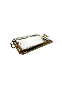 Buy Silverplated 2 Piece Extra Large And Large Sizes Rectangle Tray Set in UAE