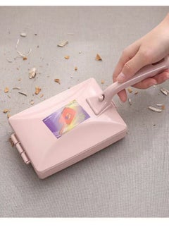 Buy Portable hand twin roller type dusting brush, Cleaning Brush, carpet clean,pink color,for sofa,bed,blanket,carpet and pet hair remove etc. in Saudi Arabia