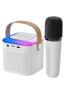 Buy Home Portable Bluetooth Speaker Small Outdoor Karaoke Audio, Color: Y1 White in UAE