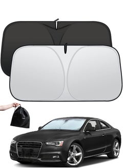 Buy Foldable Car Windshield Sunshade with Storage Pouch, Front Windshield Reflective Sunshade, Car Window Sunshade for Sun Heat Protection and Block UV Rays, Keep Vehicle Cooler in UAE