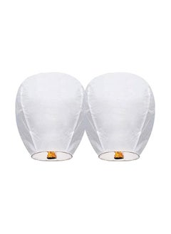 Buy 2 Pack Floating Chinese Sky Lanterns for Memory Release and Wish Transfer, Biodegradable Eco-Friendly, Fireproof Paper for Outdoor, Eid, Memorial Day in Egypt