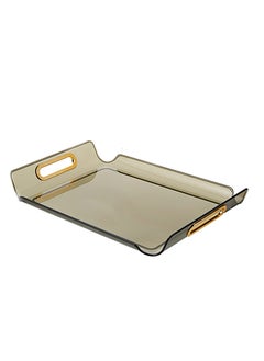 Buy Serving Tray with Handles, Acrylic Decorative Tray for Party, Cosmetics Perfume Organizer Skincare Organizers for Dresser, Suitable for living room, kitchen desktop (Green) in Saudi Arabia