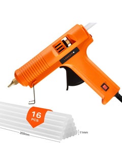 Buy Glue Gun with LED on/off Switch - 60W - with 16-Piece Glue Sticks - Orange in Saudi Arabia