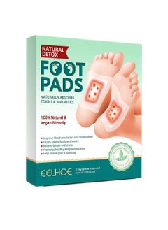 اشتري 10 Pieces Ginger Detox  Foot Pads for Better Sleep and Anti-Stress Relief, Pure Natural Foot Patches  Bamboo Vinegar and Ginger Premium Ingredients Combination for Foot and Body Cleansing في الامارات