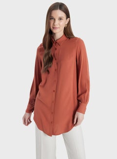 Buy Regular Fit Shirt Collar Long Sleeve Shirt in UAE