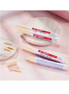 Buy 6 Pieces Tile Pen Wall Grout Restorer Pen Repair Marker Grout Filler Pen for Restoring Tile Grout Wall Floor Bathrooms and Kitchen (Beige) in UAE