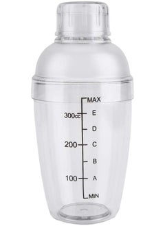 Buy Ecvv Plastic Cocktail Shaker, Hand Drink Mixer Boba Tea Shaker Cup With Scales Bar Tool Transparent - 350Ml in Saudi Arabia