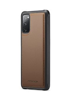 Buy CaseMe Phone Case Compatible with Samsung Galaxy S20 FE Luxury PU Leather Back Cover Cover Compatible with Samsung Galaxy S20 FE - Brown in Egypt