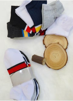 Buy Men's anti allergy and sweating socks, set of 12 pairs, high quality, multi colored. in Saudi Arabia