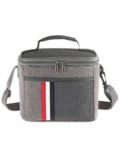 Buy Portable Large Insulated Cooler Leak Proof Water Resistant Lunch Bag For Men Women Adult For Office Shoulder Hand Grey in UAE
