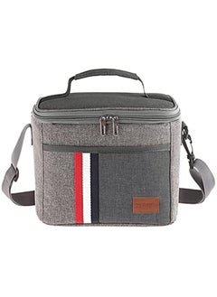 Buy Portable Large Insulated Cooler Leak Proof Water Resistant Lunch Bag For Men Women Adult For Office Shoulder Hand Grey in UAE