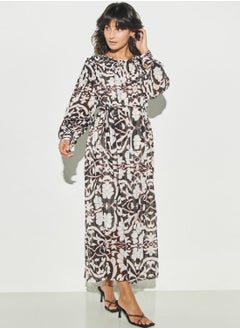 اشتري Puff Sleeve Tie Detailed Dress في السعودية