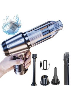 Buy Portable Car Dual-use Cordless Vacuum Cleaner, Home Multi-function 19000pa Strong Suction Handheld Blowers (120W 35500Rpm USB Rechargeable) in UAE